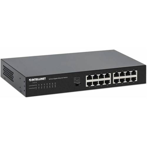 Intellinet 16-Port Gigabit Ethernet Switch - 16 Ports - Manageable - Gigabit Ethernet - 1000Base-T - 2 Layer Supported - 1010 W Power 561815