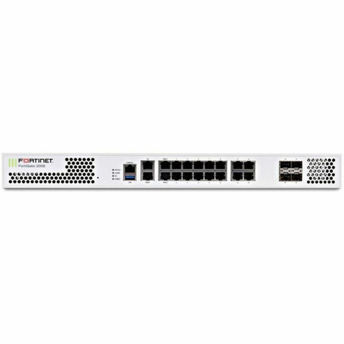 Fortinet FortiGate FG-200E Network SecurityFirewall Appliance - 17 Port - 1000Base-X 1000Base-T - Gigabit Ethernet - 20 Gbits - AES FG-200E-BDL-809-60