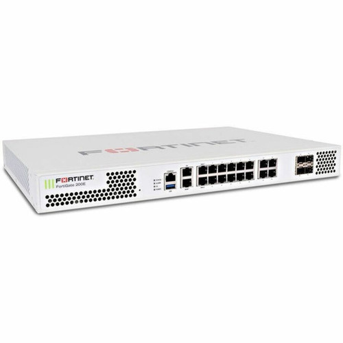 Fortinet FortiGate FG-200E Network SecurityFirewall Appliance - 17 Port - 1000Base-X 1000Base-T - Gigabit Ethernet - 20 Gbits - AES FG-200E-BDL-809-36