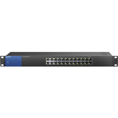 Linksys LGS124 24-Port Gigabit Ethernet Switch - 24 Ports - 2 Layer Supported - Twisted Pair - Rack-mountable - Lifetime Limited (Fleet Network)