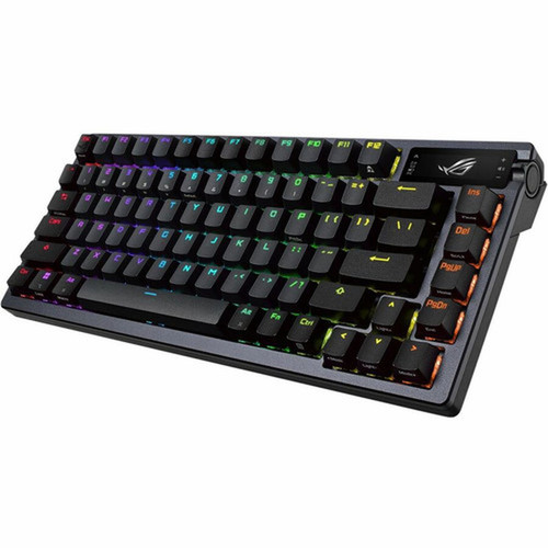 Asus ROG Azoth Gaming Keyboard - WiredWireless Connectivity - BluetoothRF - 51 - 240 GHz - USB 20 Type A Interface - RGB LED - OS M701 ROG AZOTHNXSWCAPB