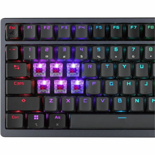 Asus ROG Azoth Gaming Keyboard - WiredWireless Connectivity - BluetoothRF - 51 - 240 GHz - USB 20 Type A Interface - RGB LED - OS M701 ROG AZOTHNXSWCAPB