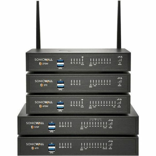 SonicWall TZ370w Network SecurityFirewall Appliance - Intrusion Detection - 8 Port - 1000Base-T - Gigabit Ethernet - 3 Gbits - LAN - 03-SSC-1361