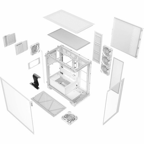 XPG INVADER X Mid-Tower PC Chassis - Mid-tower - White - Tempered Glass SPCC - ATX Micro ATX Mini ITX Motherboard Supported - 10 x 75261379