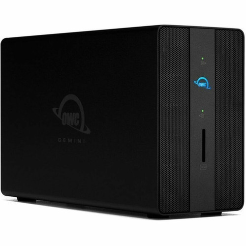 OWC Gemini Ultra X2 Drive Enclosure U2 - Thunderbolt 3 Host Interface - Black - Hot Swappable Bays - 2 x HDD Supported - 2 x SSD - 2 OWCTB3GMA2X08