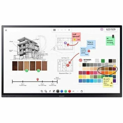 Sharp 65 Class Aquos Board - 65 1651 mm LCD - InGlass - Touchscreen - 169 Aspect Ratio - 3840 x 2160 - Direct LED - 500 - 12001 PNLA652