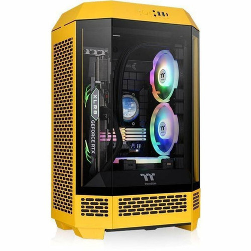 Thermaltake The Tower 300 Bumblebee Micro Tower Chassis - Micro Tower - Bumblebee - Tempered Glass SPCC - 3 x Bay - Mini ITX Micro - CA-1Y4-00S4WN-00
