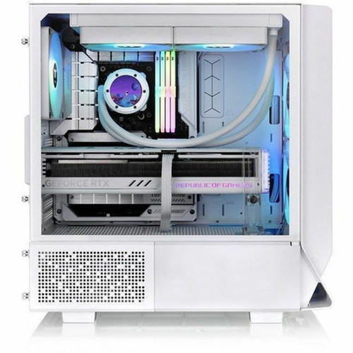 Thermaltake Ceres 330 TG ARGB Snow Mid Tower Chassis - Mid-tower - Snow - SPCC Tempered Glass - 4 x Bay - Mini ITX Micro ATX ATX - CA-1Y2-00M6WN-01