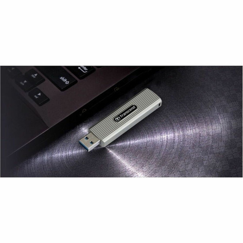 Transcend ESD320A 2 TB Portable Solid State Drive - External - Soft Gray - Desktop PC Notebook Gaming Console Device Supported - USB TS2TESD320A