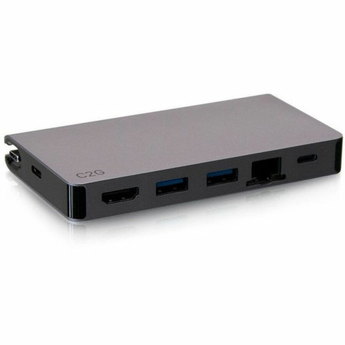 C2G Docking Station - for NotebookTablet PC - Charging Capability - USB Type C - 4K Full HD - 3840 x 2160 1920 x 1080 - 4 x USB - 2 C2G54457