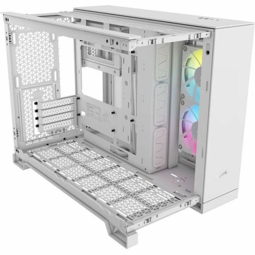 Corsair iCUE LINK 2500X RGB Micro ATX Dual Chamber PC Case - White - Mid-tower - White - Glass Tempered Glass - Micro ATX Mini ITX - CC-9011268-WW