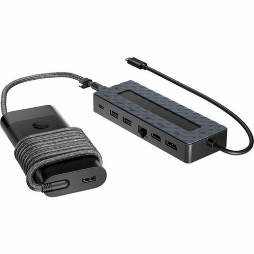 HP Universal USB-C Hub and Laptop Charger Combo - for Desktop PCNotebookTabletMonitor - Charging Capability - 100 W - USB Type C - 9H0H9AAABA