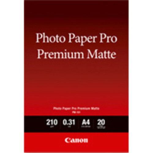 Canon Pro Premium PM-101 Inkjet Print Photo Paper - A3+ - 12 61/64" x 19 1/64" - 210 g/m&#178; Grammage - Matte, Smooth - 20 / Pack (Fleet Network)