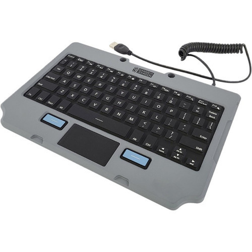 Gamber-Johnson Rugged Lite Backlit Keyboard - Cable Connectivity - USB 20 Interface - LED - Rugged - English UK - TouchPad - PC - 7160-1683-01