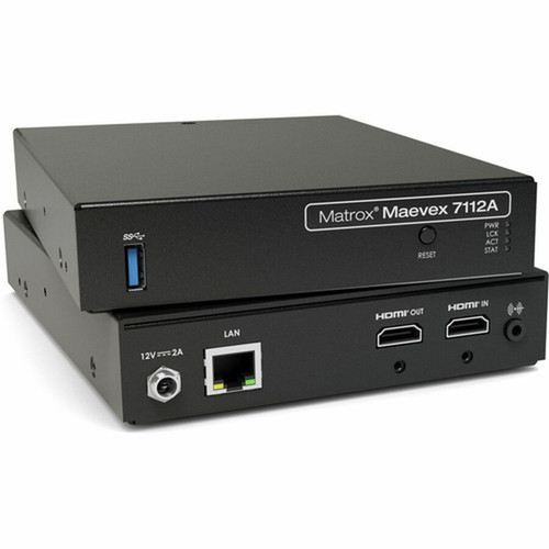 Matrox 7112A H264 Encoder - Functions Video Encoding Video Scaling Video Streaming Video Recording - 2160p - 3840 x 2160 - 4K - - MVX-E7112A-1