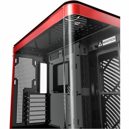 MONTECH KING 95 Quality Meets Innovation in Style - Mid-tower - Red - Mesh Tempered Glass SPCC Metal - ATX Micro ATX Mini ITX - 6 KING 95 RED