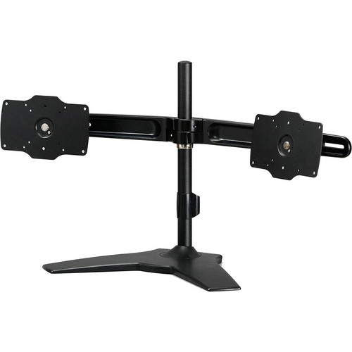 Amer Mounts Stand Based Dual Monitor Mount for two 24"-32" LCD/LED Flat Panel Screens - Supports up to 33.1lb monitors, +/- 20 degree (Fleet Network)