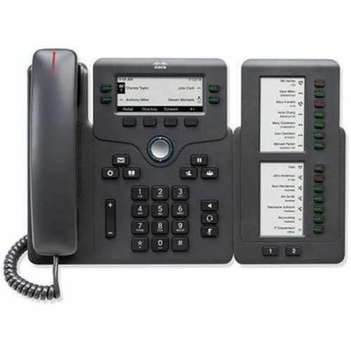 Cisco 6821 IP Phone - Refurbished - Corded - Corded - Wall Mountable - 2 x Total Line - VoIP - 25 6350 mm LCD - 2 x Network - PoE CP-6821-3PWNAK9-RF