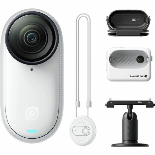 Insta360 3S Digital Camcorder - 22 5588 mm Touchscreen - High Dynamic Range HDR - 4K - Arctic White - 169 - MP4 H264 - USB - CINSAATAGO3S06