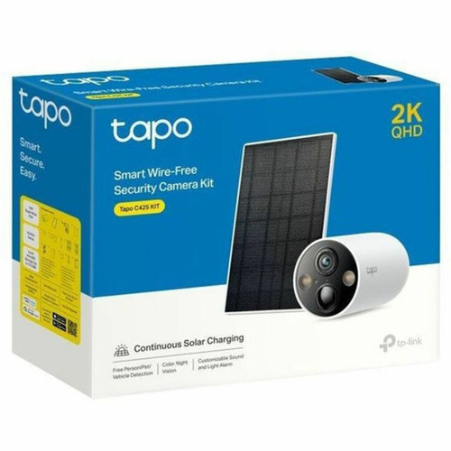 Tapo C425 KIT 4 Megapixel Outdoor 2K Network Camera - Color - 49 ft 1494 m InfraredColor Night Vision - H264 - 2560 x 1440 - 21 TAPO C425 KIT