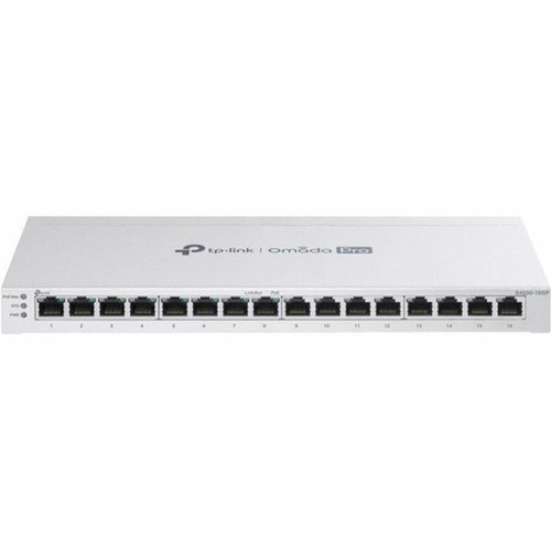 TP-Link Omada Pro 16-Port Gigabit Smart Switch with 8-Port PoE - 16 Ports - Manageable - Gigabit Ethernet - 101001000Base-T - 2 - W S4500-16GP