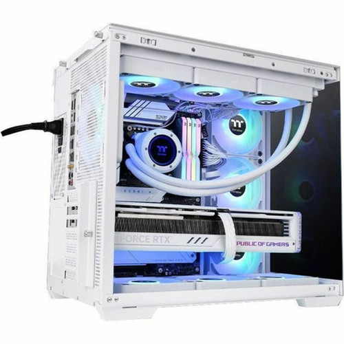 Thermaltake View 380 TG ARGB Snow Mid Tower Chassis - Mid-tower - Snow - SPCC Tempered Glass - Mini ITX Micro ATX ATX Motherboard - CA-1Z2-00M6WN-00