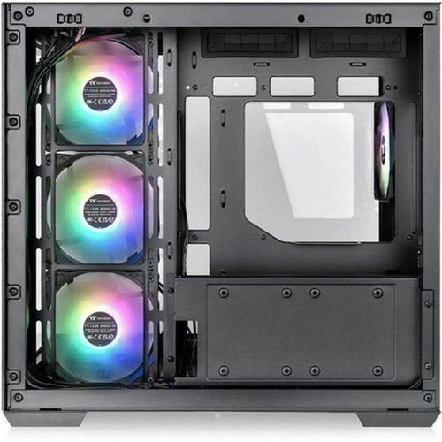 Thermaltake View 380 TG ARGB Mid Tower Chassis - Mid-tower - Black - SPCC Tempered Glass - Mini ITX Micro ATX ATX Motherboard - 10 CA-1Z2-00M1WN-00