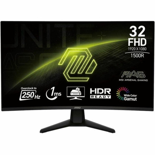 MSI MAG 32C6X 32 Class Full HD Curved Screen Gaming LED Monitor - 169 - Black - 315 Viewable - Vertical Alignment VA - LED - x - MAG32C6X