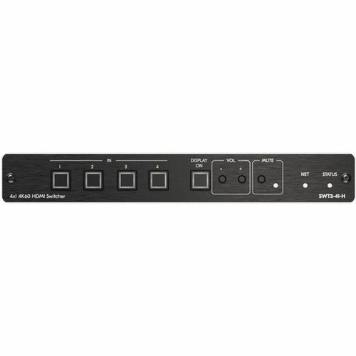 Kramer 4x1 4K60 HDMI Switcher - 3840 x 2160 - 4K 2K 4K UHD - TV Notebook Display Speaker Set-top Box Camera - 1 x HDMI Out SWT3-41-H