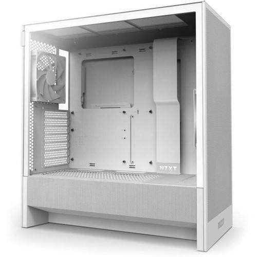 NZXT H5 Flow Compact Mid-Tower ATX Airflow Case - Mid-tower - White - Mesh Steel Tempered Glass Galvanized Cold Rolled Steel SGCC CC-H52FW-01