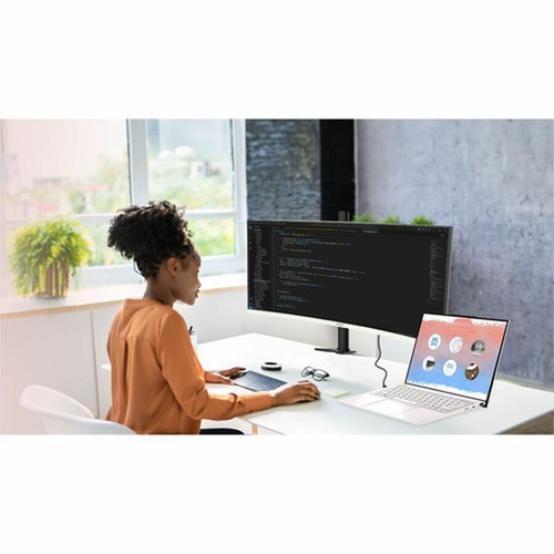 MSI Modern MD342CQPW 34 Class UW-QHD Curved Screen LCD Monitor - 219 - Black White - 34 Viewable - Vertical Alignment VA - 3440 MODERNMD342CQPW