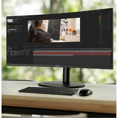 MSI Modern MD342CQP 34 Class UW-QHD Curved Screen LCD Monitor - 219 - Black White - 34 Viewable - Vertical Alignment VA - 3440 x MODERNMD342CQP
