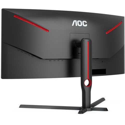 AOC CU34G3S 34 Class UW-QHD Curved Screen Gaming LCD Monitor - 219 - Black Red - 34 Viewable - Vertical Alignment VA - LED - x - CU34G3S