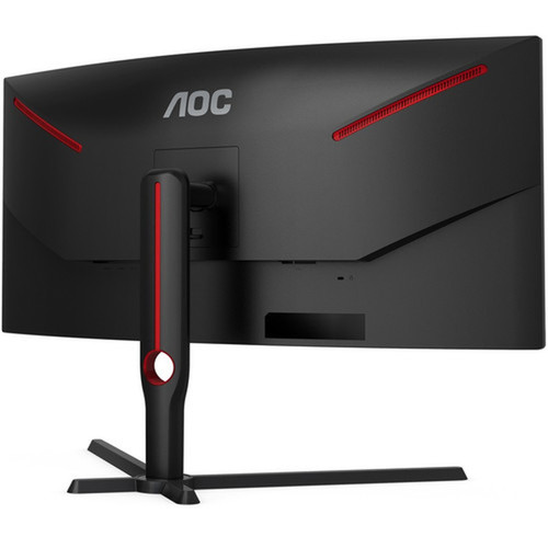 AOC CU34G3S 34 Class UW-QHD Curved Screen Gaming LCD Monitor - 219 - Black Red - 34 Viewable - Vertical Alignment VA - LED - x - CU34G3S