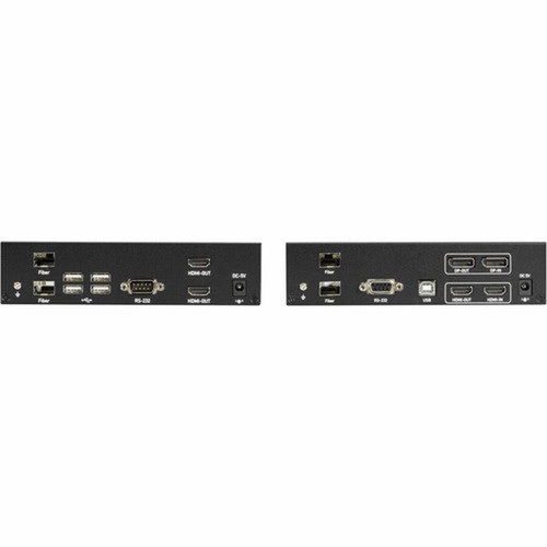 Black Box KVX Series KVM Extender Kit over Fiber - 4K Dual-Monitor HDMIDisplayPort USB 20 Serial Audio Local Video - 6561680 KVXLCHDPF-200-SFPBN3