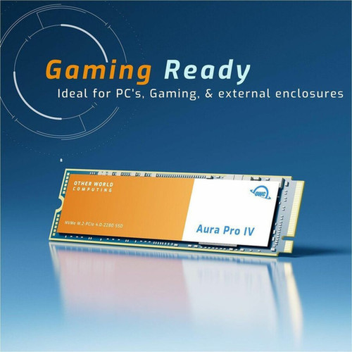 OWC 2TB Aura Pro IV PCIe 40 NVMe M2 2280 SSD - Up To 7400MBs Read - Up To 6640MBs Write - NVMe 14 - TLC 3D NAND - 1200TB TBW - - OWCSP4P8T1PT02
