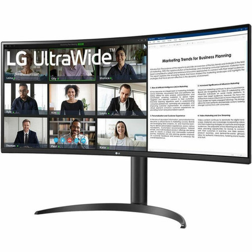 LG Ultrawide 34WR55QK-B 34 Class UW-QHD Curved Screen LCD Monitor - 219 - 34 Viewable - Vertical Alignment VA - 3440 x 1440 - 300 34WR55QK-B