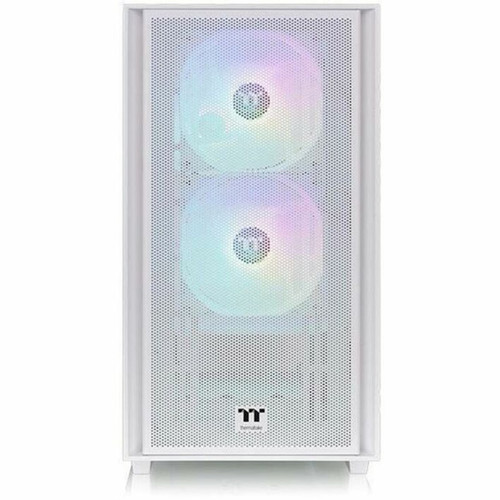 Thermaltake Versa H16 TG ARGB Snow Micro Tower Chassis - Micro Tower - Snow - Mesh Tempered Glass SPCC - 3  120mm Fans Installed CA-1Y8-00S6WN-01