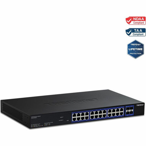 TRENDnet 28-Port Multi-Gig Web Smart Switch - 28 Ports - Manageable - 25 Gigabit Ethernet 10 Gigabit Ethernet - 25GBase-T - 4 - - TEG-3284WS