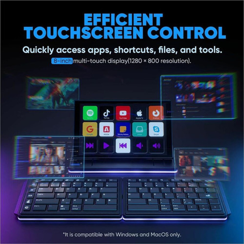 Mobile Pixels Tetra Keyboard - Wireless Connectivity - Bluetooth - 5 - 85 Keys - Windows Mac OS Android - Notebook - PC Mac - - 109-1003P01