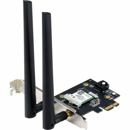 Asus PCE-BE6500 IEEE 80211be Bluetooth 54 Tri Band Wi-FiBluetooth Combo Adapter for Desktop ComputerMotherboard - PCI Express x1 - PCE-BE6500