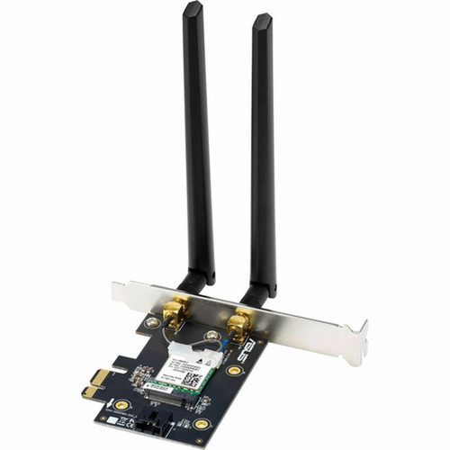 Asus PCE-BE6500 IEEE 80211be Bluetooth 54 Tri Band Wi-FiBluetooth Combo Adapter for Desktop ComputerMotherboard - PCI Express x1 - PCE-BE6500