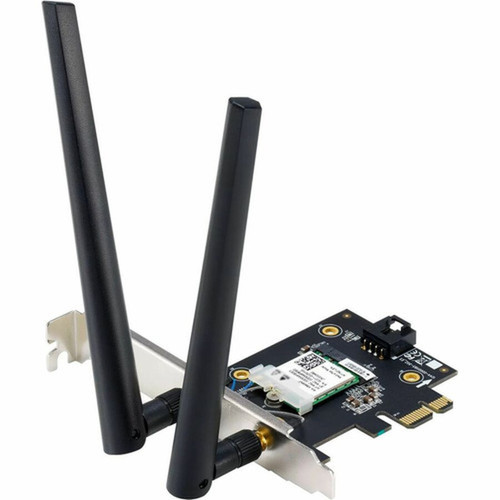 Asus PCE-BE6500 IEEE 80211be Bluetooth 54 Tri Band Wi-FiBluetooth Combo Adapter for Desktop ComputerMotherboard - PCI Express x1 - PCE-BE6500