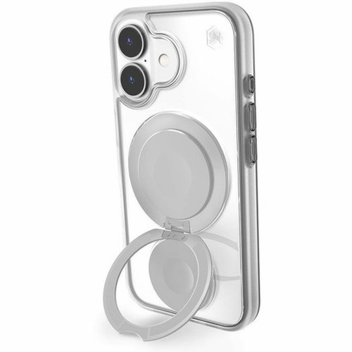 STM Goods Roll Case for iPhone 16 Series - For Apple iPhone 16 Smartphone - Clear Silver - Drop Resistant Impact Absorbing Impact - STM-322-451FE-02