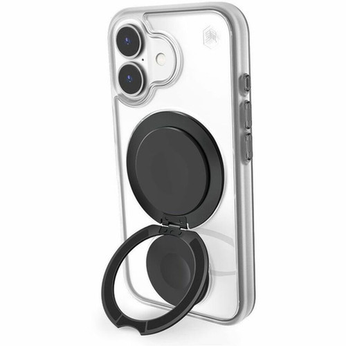 STM Goods Roll Case For iPhone 16 Series - For Apple iPhone 16 Plus Smartphone - Clear Silver - Drop Resistant Impact Absorbing - - STM-322-451FG-02