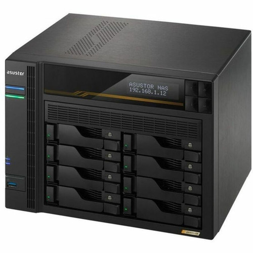 Asustor Lockerstor 8 Gen3 AS6808T 8 Bay NAS AMD Ryzen Quad-Core 23 GHz 16GB RAM ECC DDR5 4 M2 NVMe Slots Dual 5GbE and Dual USB4 AS6808T