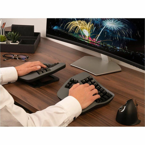 Kinesis Advantage360 Pro Bluetooth Keyboard- Gateron Brown - WiredWireless Connectivity - Bluetooth - 30 ft 9144 mm - USB Interface KB360-PRO-GBR