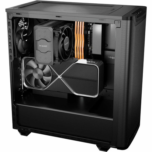 be quiet! Pure Base 501 Airflow Window Black - Midi Tower - Black - Steel, Acrylonitrile Butadiene Styrene (ABS), Tempered Glass, - 2 (Fleet Network)