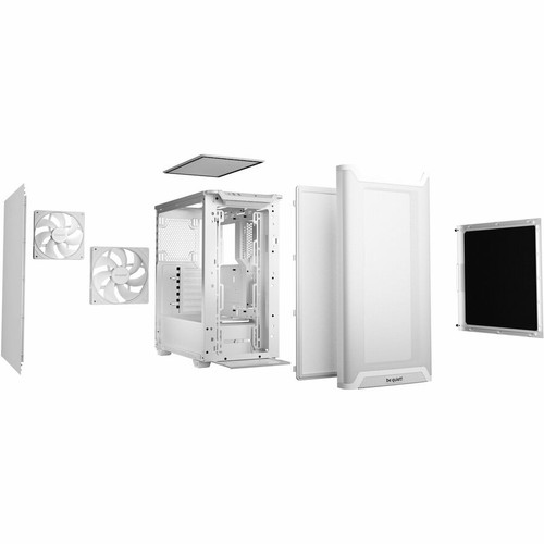 Be Quiet Pure Base 501 Airflow White Midi Tower Steel ABS 2 X Fan S Installed Acrylonitrile Butadiene Styrene BG075