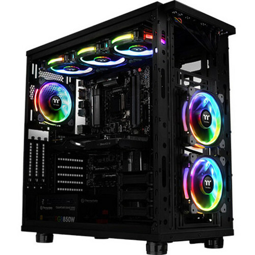 Thermaltake Riing Plus 12 LED RGB Radiator Fan TT Premium Edition (5 Fan Pack) - 4.72" (120 mm) Maximum Fan Diameter - 48.34 CFM - rpm (CL-F054-PL12SW-A)